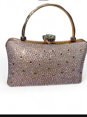 Sparkle Frame Bag in Brown